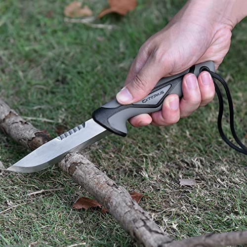 Extremus Camping Knife, Fixed Blade Outdoor Knife with 7CR17 Stainless