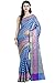 Chandrakala Women's Blue Cotton Silk Banarasi Saree,Free Size(1081BLU)
