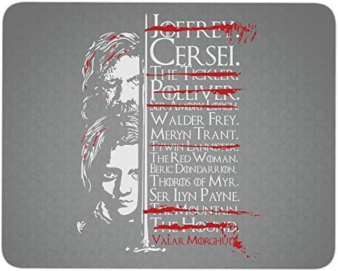 The Red Woman Game of Thrones Movie Premium-Textured Mouse pad, Arya’s Kill List Game of Thrones Mouse Pad for Home, Office, Game, Computer, Laptop (Mouse Pad - Dark Gray)