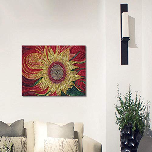 Diamond Painting Kits, Mosaic Making, 5D DIY Special Shaped Diamond Painting Sunflower Cross Stitch Embroidery