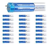 HyperSelect T8 LED Light Tube, 4FT, Single End Powered, Easy Retrofit Installation, 18W (40W Equivalent), 2000 Lumens, 4000K (Daylight Glow), Clear Cover, DLC, UL (Pack of 24)