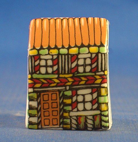Porcelain China Collectable Thimble - Miniature House Shape - Barley Sugar Cottage