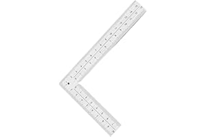 NIHUIFA 90 Degree Framing Square Stainless Steel L Shape Square Ruler Metal Square Woodworking Measurements Tool for Drawing