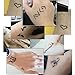 Temporary Tattoo Kit, 4 Color 4 Tube Black White Red Brown Paste Cone India Body Art Painting Drawing with 6 x adhesive Stencil