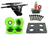 180mm Longboard Trucks + 70mm Solid/Gel Wheels + ABEC 7 Bearings + 1/4
