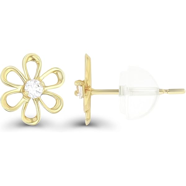 Classic Floral 22K Gold Stud Earrings - ER-224A