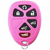 KeylessOption Keyless Entry Remote Control Car Key Fob Replacement 15913427 -Pink