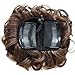 CAISHA Bun Hairpiece Ponytail Topknot Hepburn-Bun Scrunchie Updo Dark Brown Mix HK110