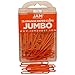 JAM PAPER Colorful Jumbo Paper Clips - Large 2 Inch - Orange Paperclips - 75/Pack