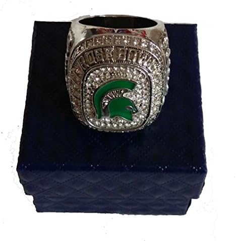 YIYICOOL 2014 MICHIGAN STATE SPARTANS BIG TEN MEN'S FOOTBALL COLLEGE CHAMPIONSHIP RING, CUSTOM CHAMPIONSHIP RING SIZE 11