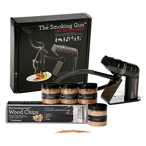 PolyScience The Smoking Gun Handheld Food Smoker With Wood Chips on
