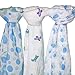 100% Premium Muslin Cotton Swaddle Adjustable Nursing Blankets for Girls, Boys and Newborn with Ultra organic Soft Set - 3 pack Large 47