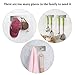 HOMEIDEAS Self Adhesive Hook Key Rack SUS304 Stainless Steel Double-Hook Rail Garage Storage Organizer Stick On Sticky Bathroom Kitchen Towel Hanger,Brushed Finish