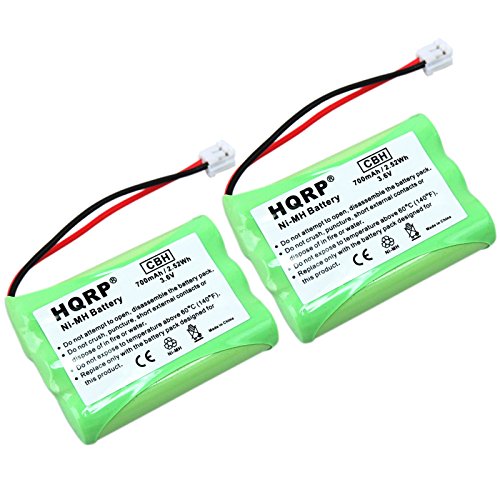 HQRP 2-Pack Phone Battery for at&T/Lucent E5943B, E5944B, E5947B, E597-1, E598-1, E598-2 + HQRP Coaster