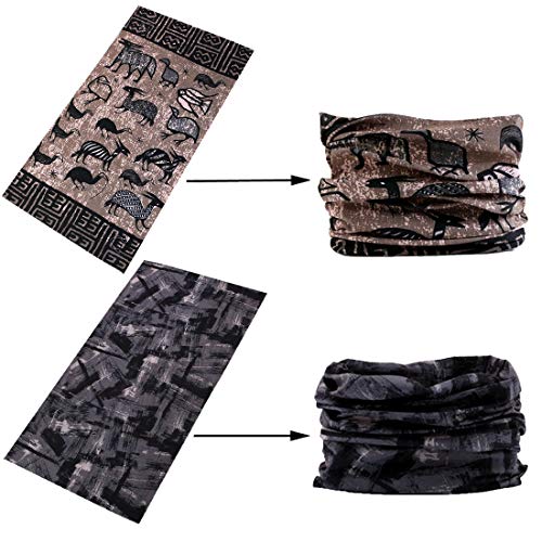 Toes Home 6PCS Outdoor Magic Headband Elastic Seamless Bandana Scarf UV Resistence Sport Headwear Boho Series for Yoga Hiking Riding Motorcycling