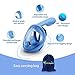 Wonice Snorkel Mask Full Face for Adults and Kids,Dry Top System Safe Breathing,180°Panoramic View Anti-Fog Anti-Leak,with Camera Mount Snorkeling & Swimming Mask