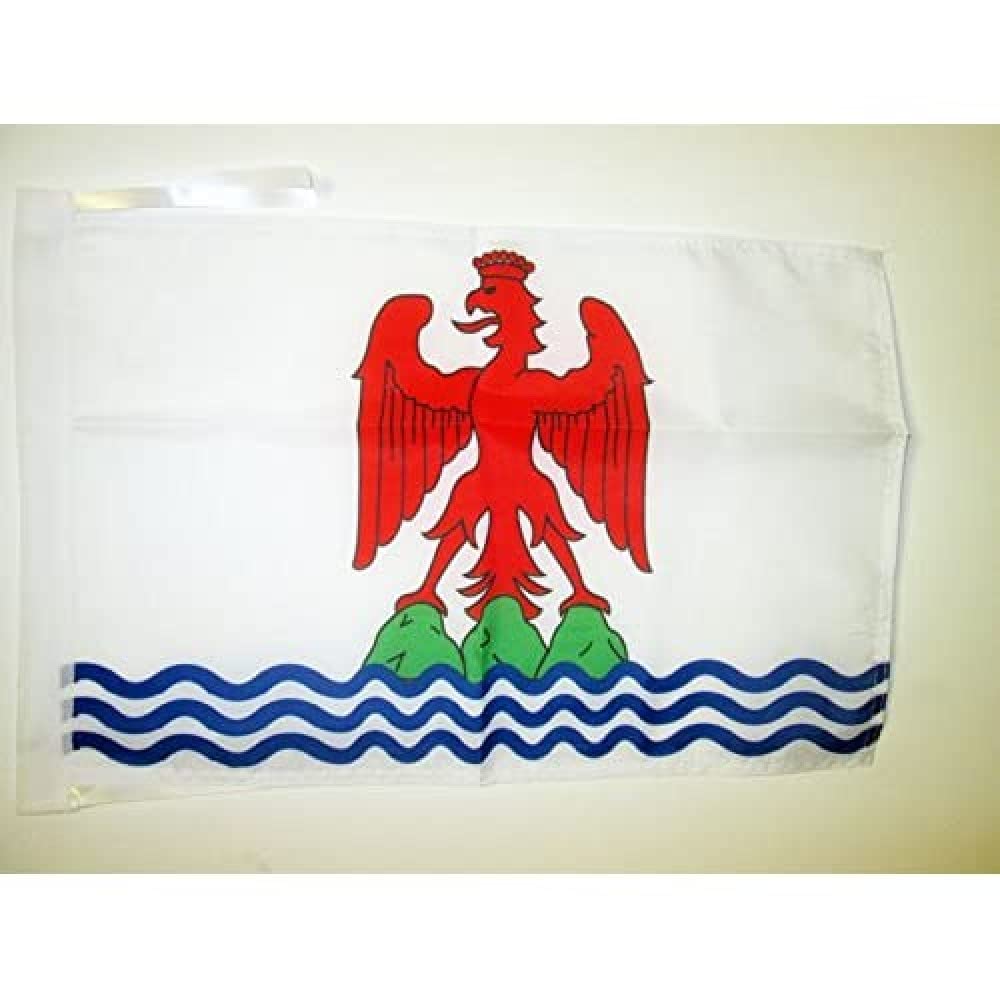 AZ FLAG - French County of Nice Flag - 18'' x 12'' - 100% Polyester France - Niçard Country Small Banner with Two Cords - Fade Resistant - Vivid Colors - 18x12 in - 45x30 Cm — image 1