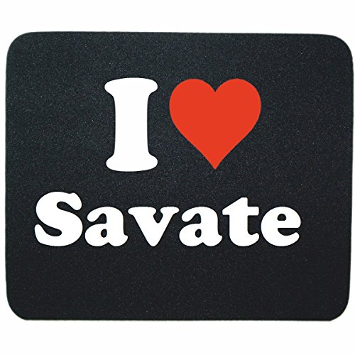 EXKLUSIV: Mousepad "I Love Savate" in Black, a great gift idea for your partner, colleagues and many more!