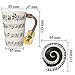 Giftgarden 13.5 oz White Coffee Mug with Lid Ceramic Cup 3D Guitar Music Notes Style for Water Milk Tea Drink 400ML Mugs Mothers Day Gift