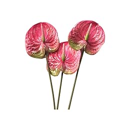 DODXIAOBEUL 3 PCS 27" Artificial Anthurium Lily
