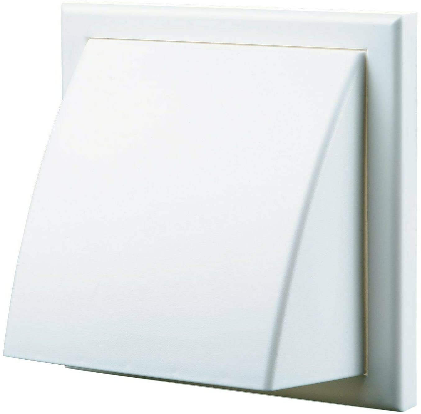 Vents 125mm White Cowled External Wall Vent Cover – 185 x 185mm Diameter Vent for Bathroom, Kitchen & Cooker Hood Ventilation