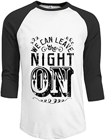 Sam Hunt We Can Leave The Night On Poster 3/4 Sleeve Baseball Graphic Vintage Tee Shirt Men Black