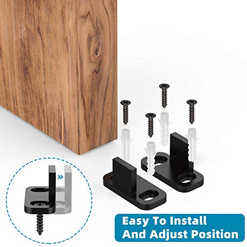 8 Pieces Sliding Barn Door Floor Guides Closet Door Guides Hardware