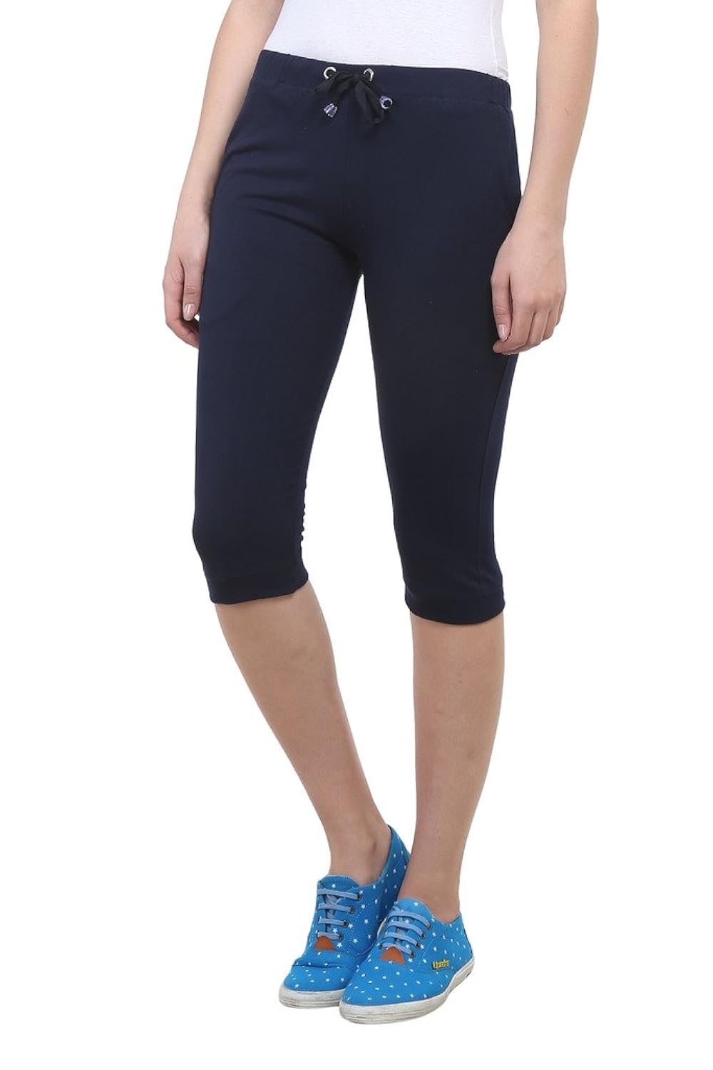 vimal black cotton blend trackpant for women
