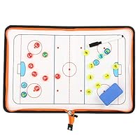 EUGNN Sports Hockey Coach Training Board, Ice Hockey Coach Training Board Strategy Tactics Clipboard with Magnetic Chess,Pen,Eraser