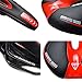 Bike Seat,AGPtek Professional Shock-Resistant Lightweight Comfortable Gel Cushion Pad Bicycle Saddle Cycling Seat with Scale Mark, Perfect for Mountain Bike MTB and Road Bike, 270145mm, Black&Red