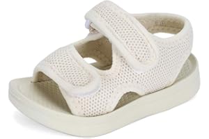 MK MATT KEELY Unisex Kids Summer Slide Sandals Baby Comfort Anti-Slip Open Toe Adjustable Walking Beach Shower Shoes for Boys Girls