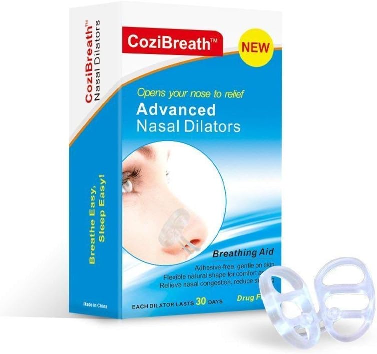 CoziBreath Snoring Relief Stop Snoring Breathing Aids Anti Snoring Device Nasal Dilators Nose Vents (S+M+L)