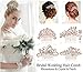 Pack of 4 Bridal Wedding Hair Comb Overtone Rose Gold Crystal Rhinestones Pearls Women Hair Side Combs Bridal Head Pin Headpiece
