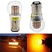 AMAZENAR 2-Pack 1157 BAY15D 1016 1034 7528 2057 2357 Extremely Bright Amber/Yellow LED Light 12V-DC, AK-3014 39 SMD Replacement Bulbs For Turn Signal Lights Tail BackUp Bulbs