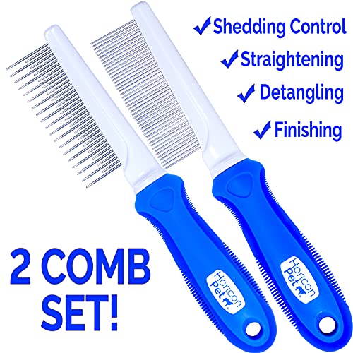 Horicon Pet Detangling and Grooming Dog Comb Set for Dogs, Cats, Small Animals - Image 3