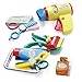 9 Piece Pretend Play Barber Shop Toy Hair Salon Playset for Kids Hairstyle Salon Kit Cut Hair Tool Set Including Hair Dryer, Comb, Hair Trimmers, Scissors(80115B)