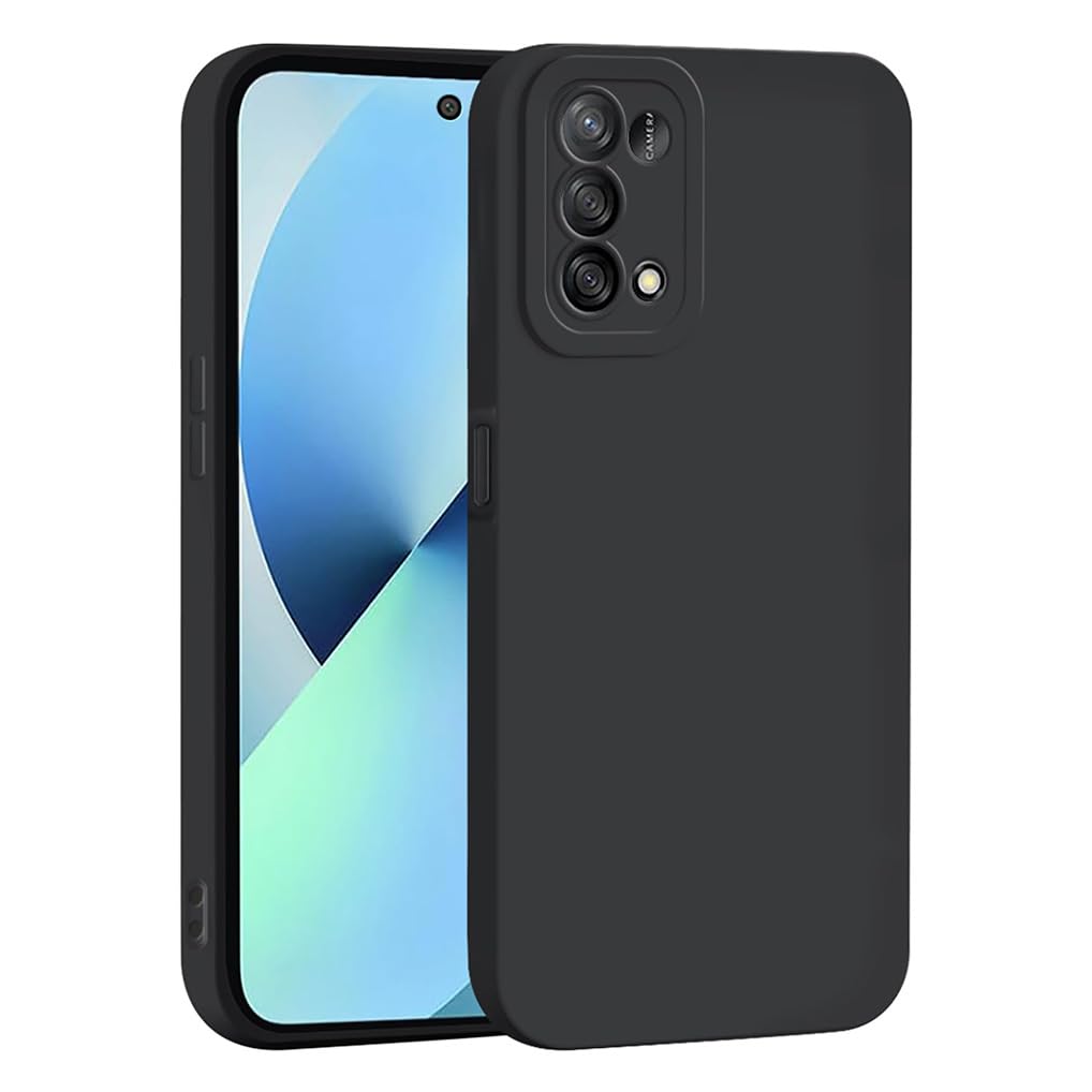 SEAHAI Case for OPPO Find X3 Lite, Ultra Thin Premium Soft Silicone Phone Cover with Thickened Camera Protection Design, Shockproof TPU Bumper Fashion Case Cover - Black