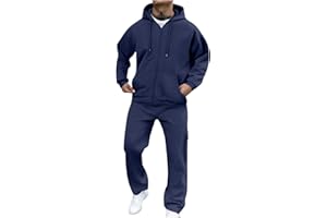 Bakgeerle Mens Sweatsuits 2 Piece Set Fleece Hoodies and Cargo Sweatpants Set Casual Athletic Tracksuits Winter Jogging Suit