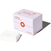 White Rabbit &ndash; Naked Cotton Textured &ndash; Unbleached Perforated Cotton Pads for Toner, Makeup Removal &amp; Masks | Lint-Free, Exfoliating, Natural &amp; Cruelty-Free | Korean Skin Care Product (100 Count)