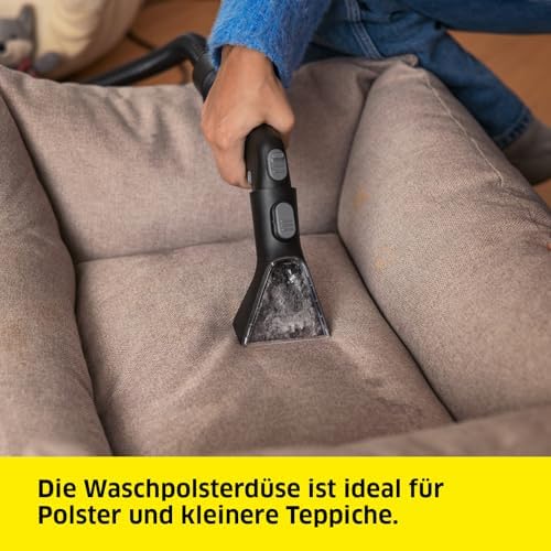 Waschsauger SE 3 Compact, Aufnahmeleistung: 500 W, Frischwassertank: 1,7 l, Fläche: 2,76 m2, Gewicht: 4,1 kg, Sprühsaugschlauch, Waschpolsterdüse und Waschfugendüse, Weiß