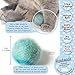 Ballmie Felt Wool Cat Toys Ball with catnip and bell, Natural Handmade (Baby Blue (5 Units))