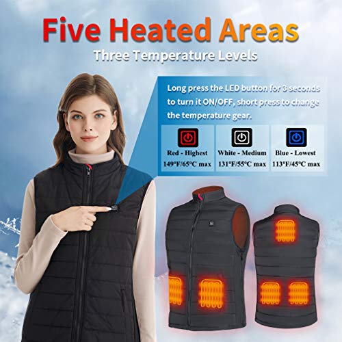 Verwarmd vest met batterijpakket voor mannen en vrouwen lichtgewicht verwarming
