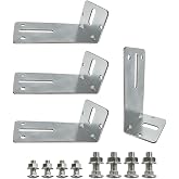 4 Pcs Heavy Duty Steel Garage Door Track Jamb Bracket Set J6 Reinforcement Strut Brackets for Secure and Durable Garage Door Support Universal Fit Rust-Resistant for Garage Door Reinforcement