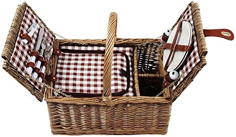 Kulture Label Wicker Picnic Basket Outdoor for 2 People