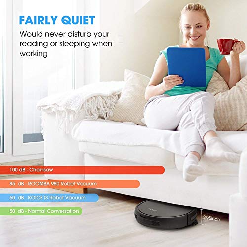 Robot Vacuum Cleaner by KOIOS I3 80 Higher Suction Robotic Vacuum