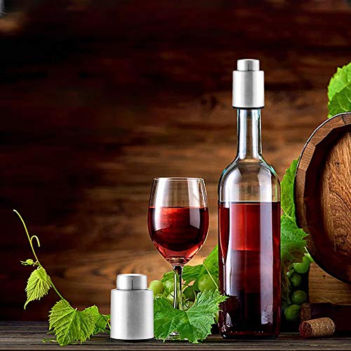Vacuum Wine Stoppers, with Time Scale Record Wine Stoppers,Reusable Beverage Bottle Sealer and Inner Rubber Keep Fresh,Best Gifts for Wine Lovers