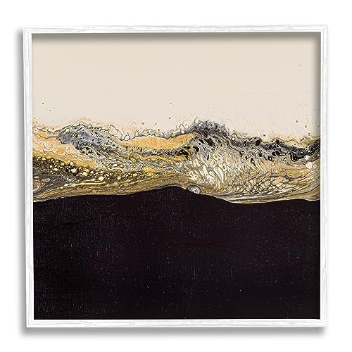 Stupell Industries Glam & Black Splash White Framed Giclee Art Design by Ruth F…