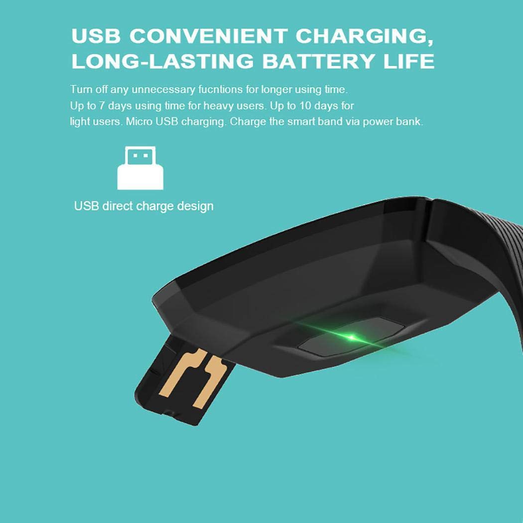 Zimrio Pulsera Smart Band Pulsera Monitor de Ritmo cardíaco Monitoreo del sueño Pulsera Smartband Informática