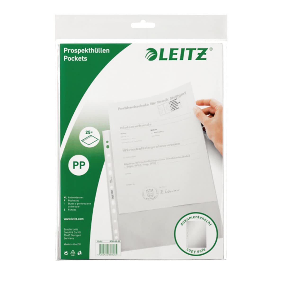 Leitz L : Pocket Standard A4 PP 65 µ 25 pcs transp