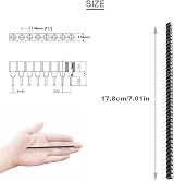 Youmile 20pcs 2.54mm Round Female Header 40pin Socket Tinned 1x40P 0.1" Single view 3